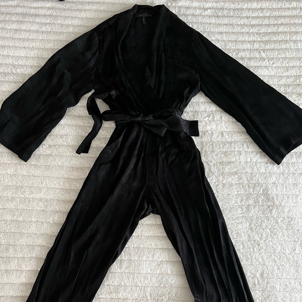 Black Jumpsuit, BCBGMaxazria, loose sleeve fit.